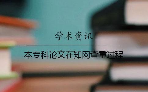 本专科论文在知网查重过程