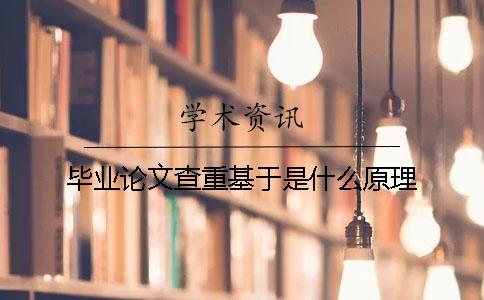 毕业论文查重基于是什么原理