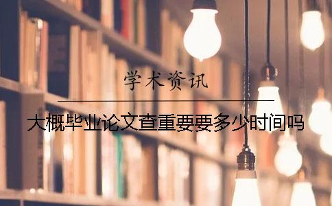 大概毕业论文查重要要多少时间吗