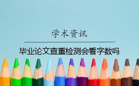 毕业论文查重检测会看字数吗？