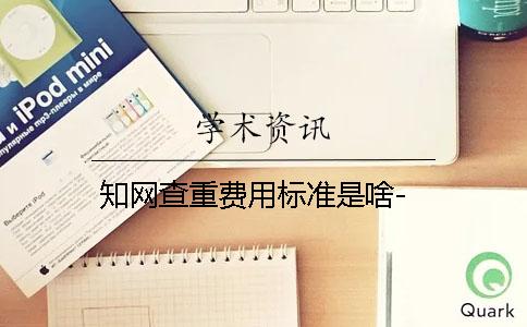 知网查重费用标准是啥-