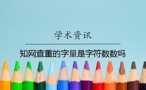 知网查重的字量是字符数数吗？