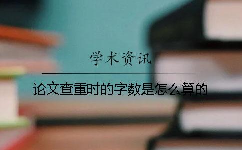 论文查重时的字数是怎么算的？